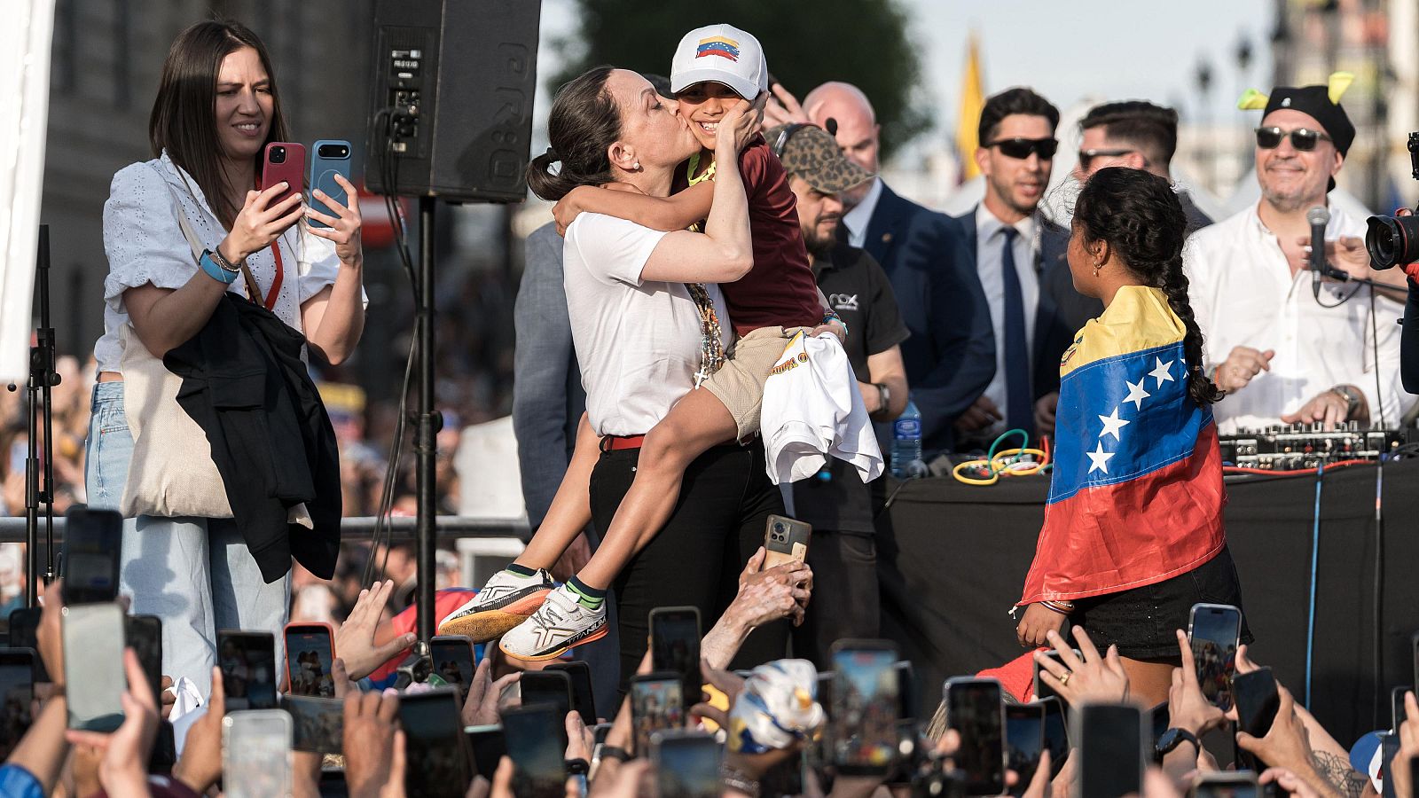 María Corina Machado se encuentra con la diáspora de Venezuela en Madrid