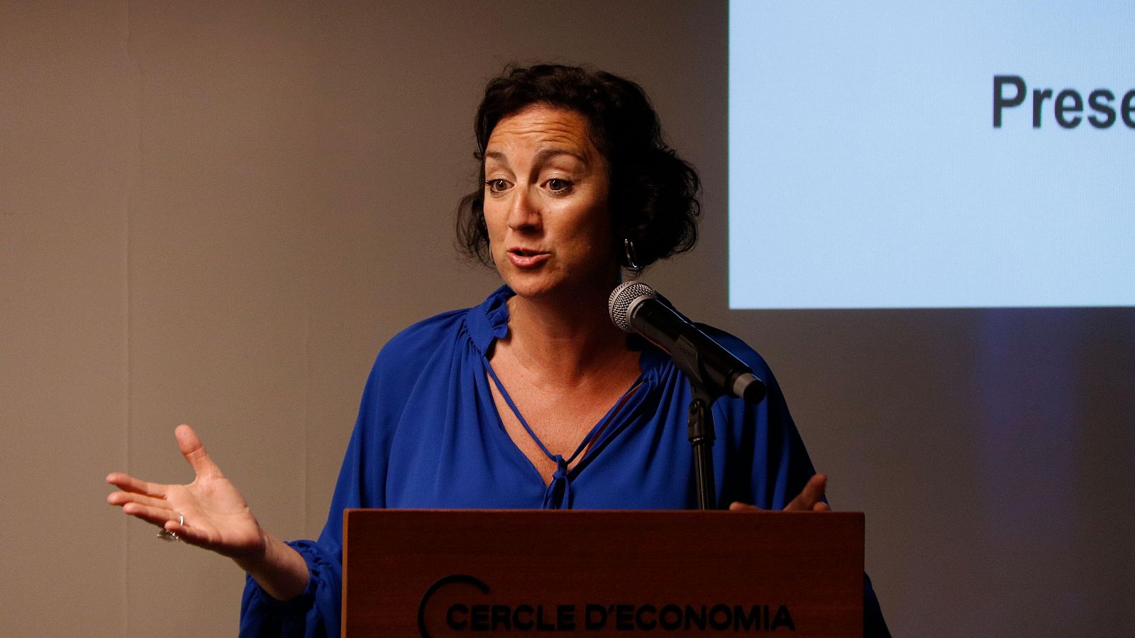 La consellera d'Economia i Finances, Alícia Romero, en la presentació de la proposta del Consorci d'Inversions