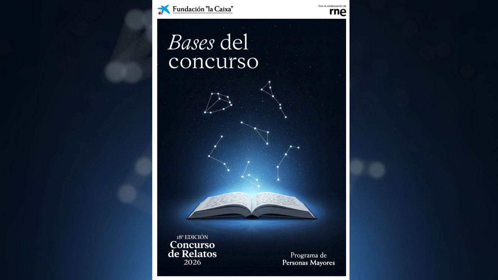 Cartel del XVIII Concurso de Relatos, Microrrelatos y Pódcast Escritos y Producidos por Personas Mayores.