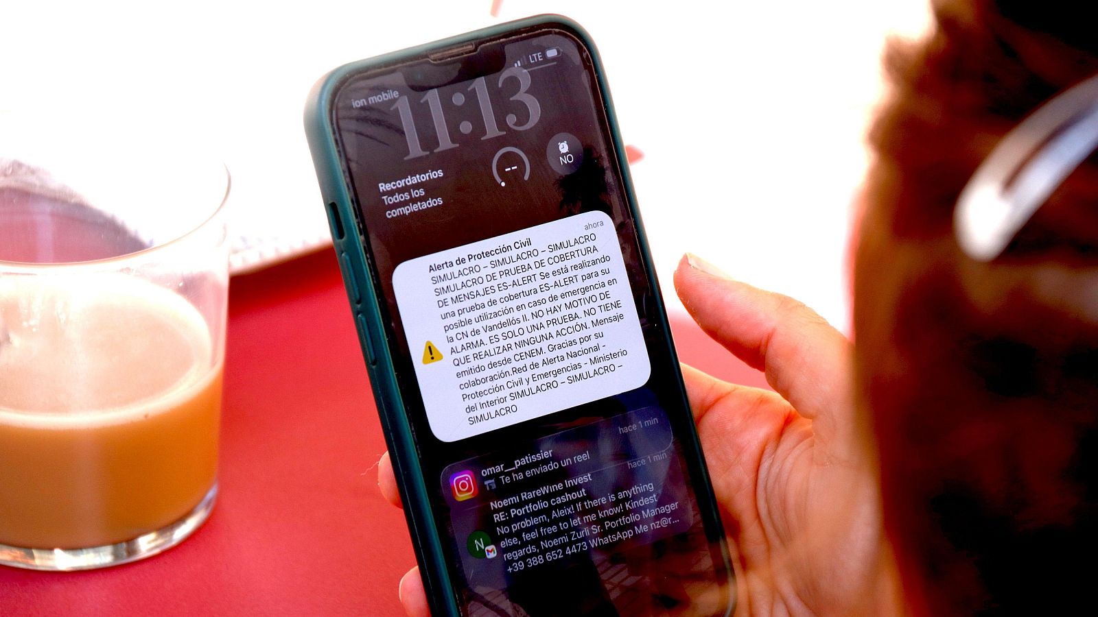 Missatge rebut pel sistema ES-Alert pel simulacre a la central nuclear de Vandellòs II