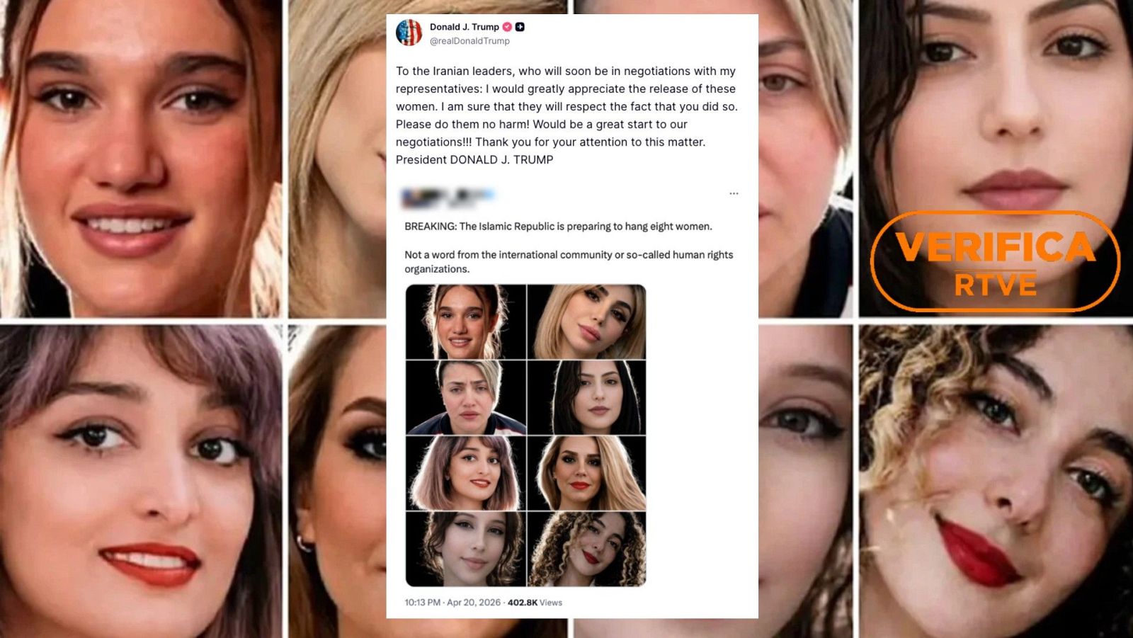 ¿Qué sabemos de las ocho iraníes que Trump dice haber salvado?