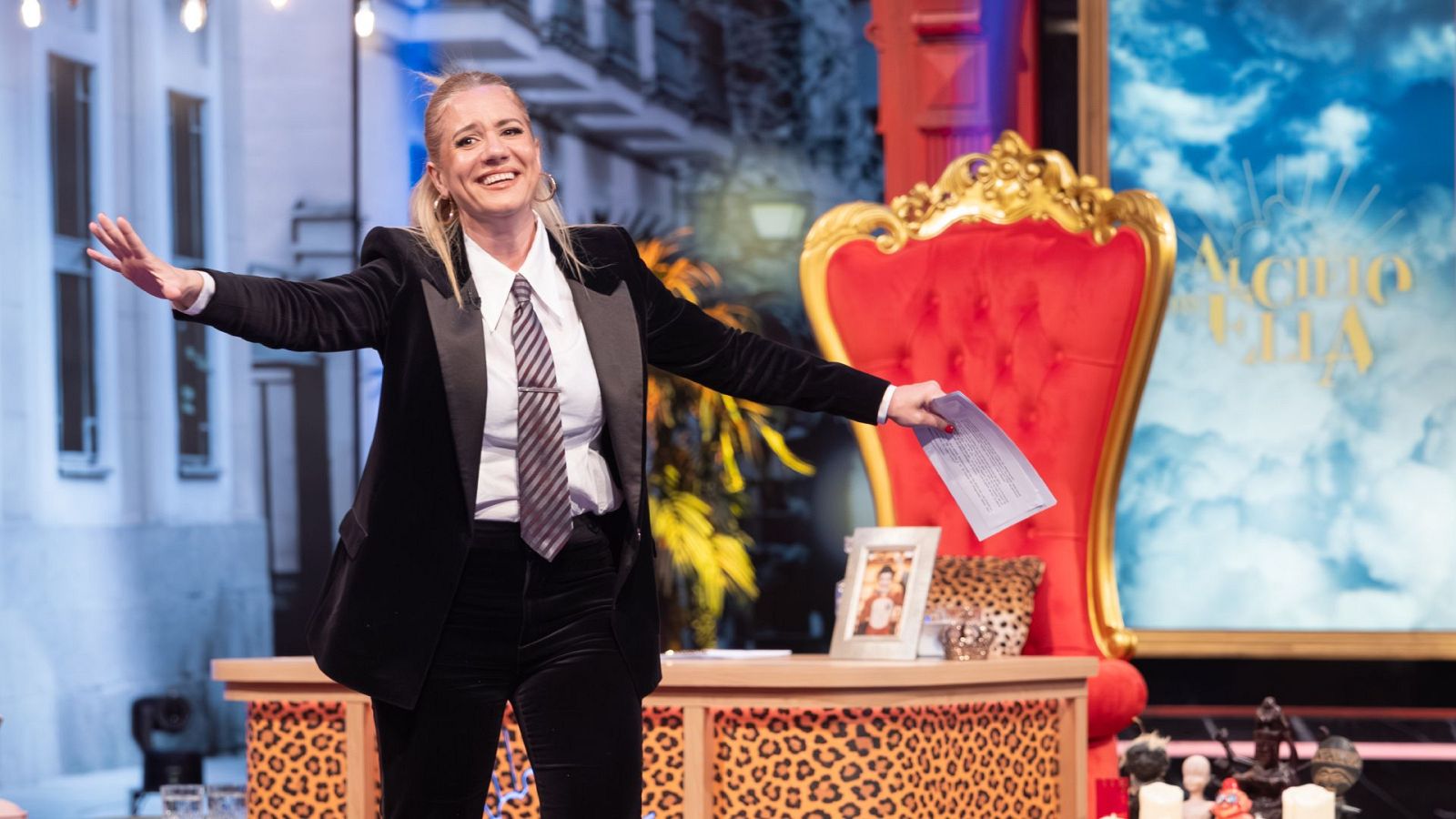 Henar Álvarez, durante el monólogo en 'Al cielo con ella'