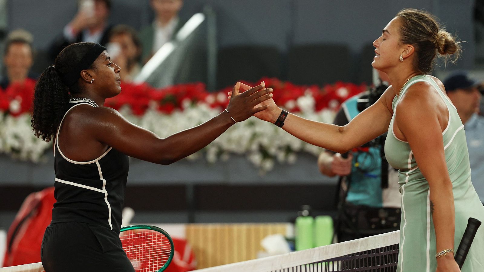 Sabalenka se despide del Madrid Open ante la valentía de la estadounidense Baptiste