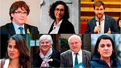 Así está la situación judicial de los siete políticos independentistas huidos de España