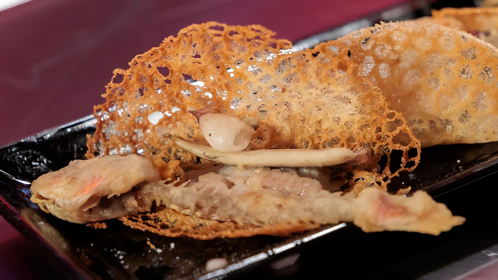 Receta de teja crujiente con pescado a la plancha de Inma en MasterChef 14