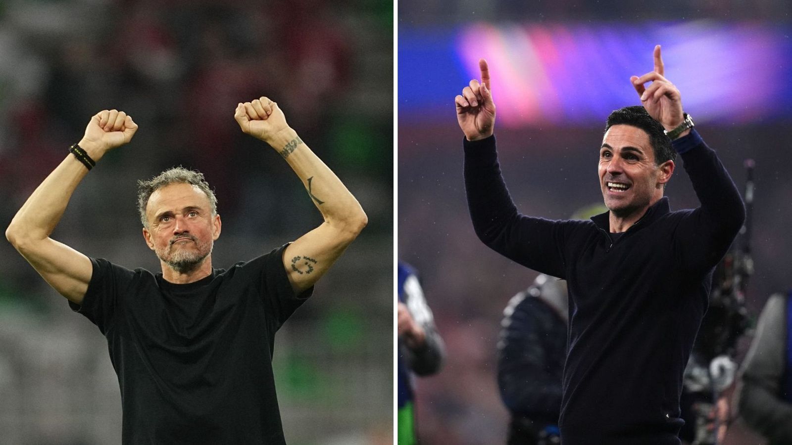 Luis Enrique y Arteta protagonizarán el primer duelo de entrenadores españoles en una final de Champions.