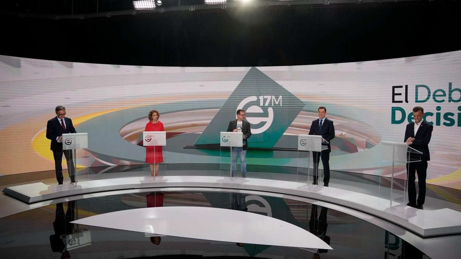Segundo y último debate electoral de los candidatos a la Presidencia de la Junta de los cinco partidos con representación parlamentaria, organizado por Canal Sur.