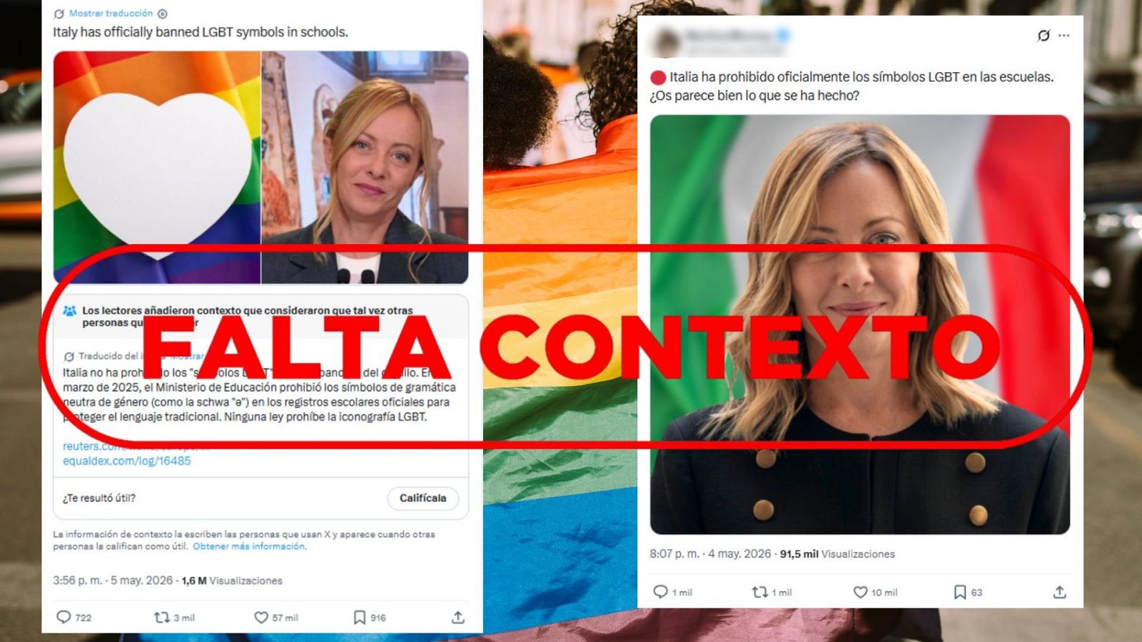 Italia prohíbe símbolos gráficos LGTBI en escuelas desde 2025