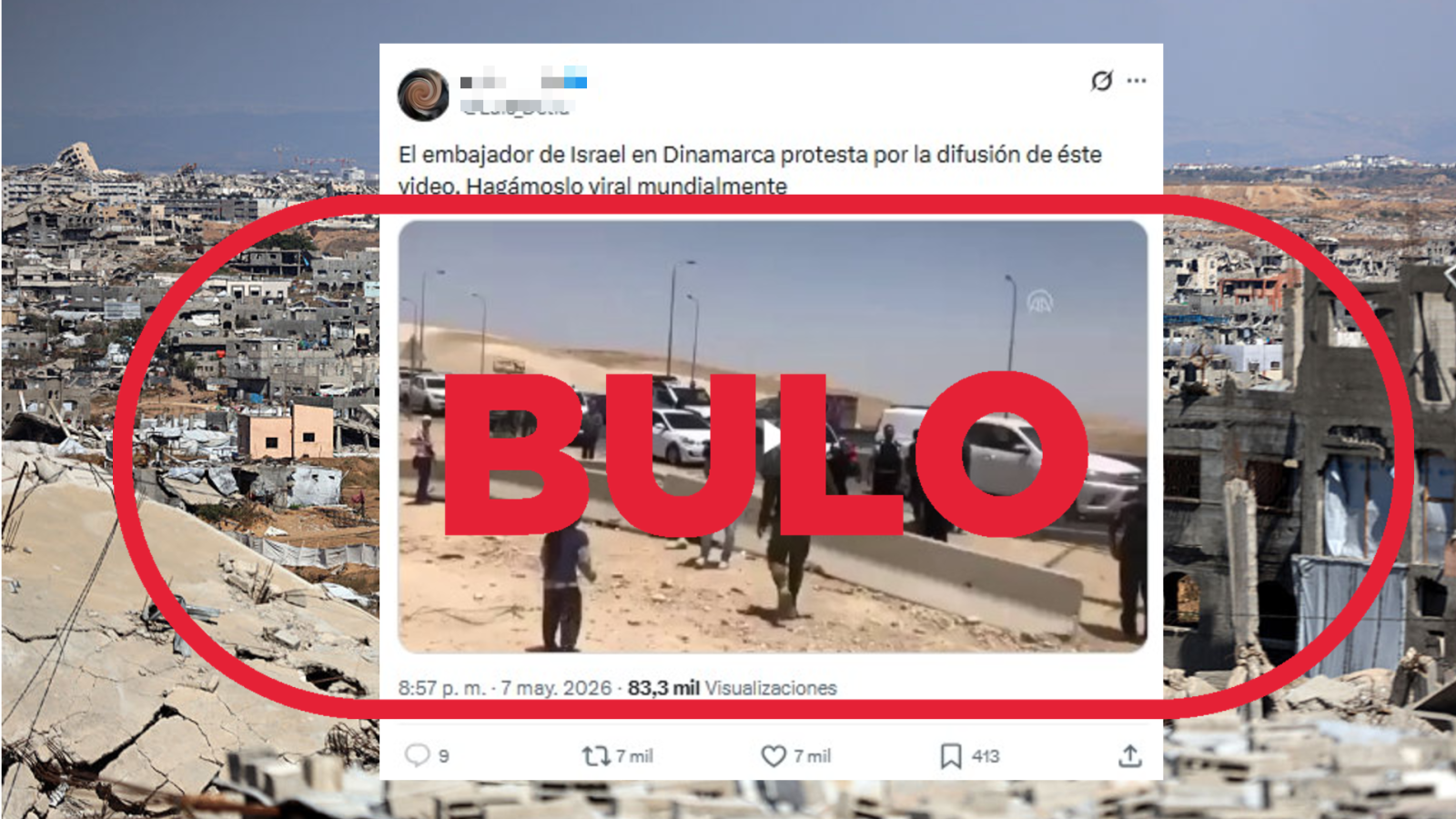 No son israelíes cargando contra palestinos en la actualidad, es un vídeo de 2018