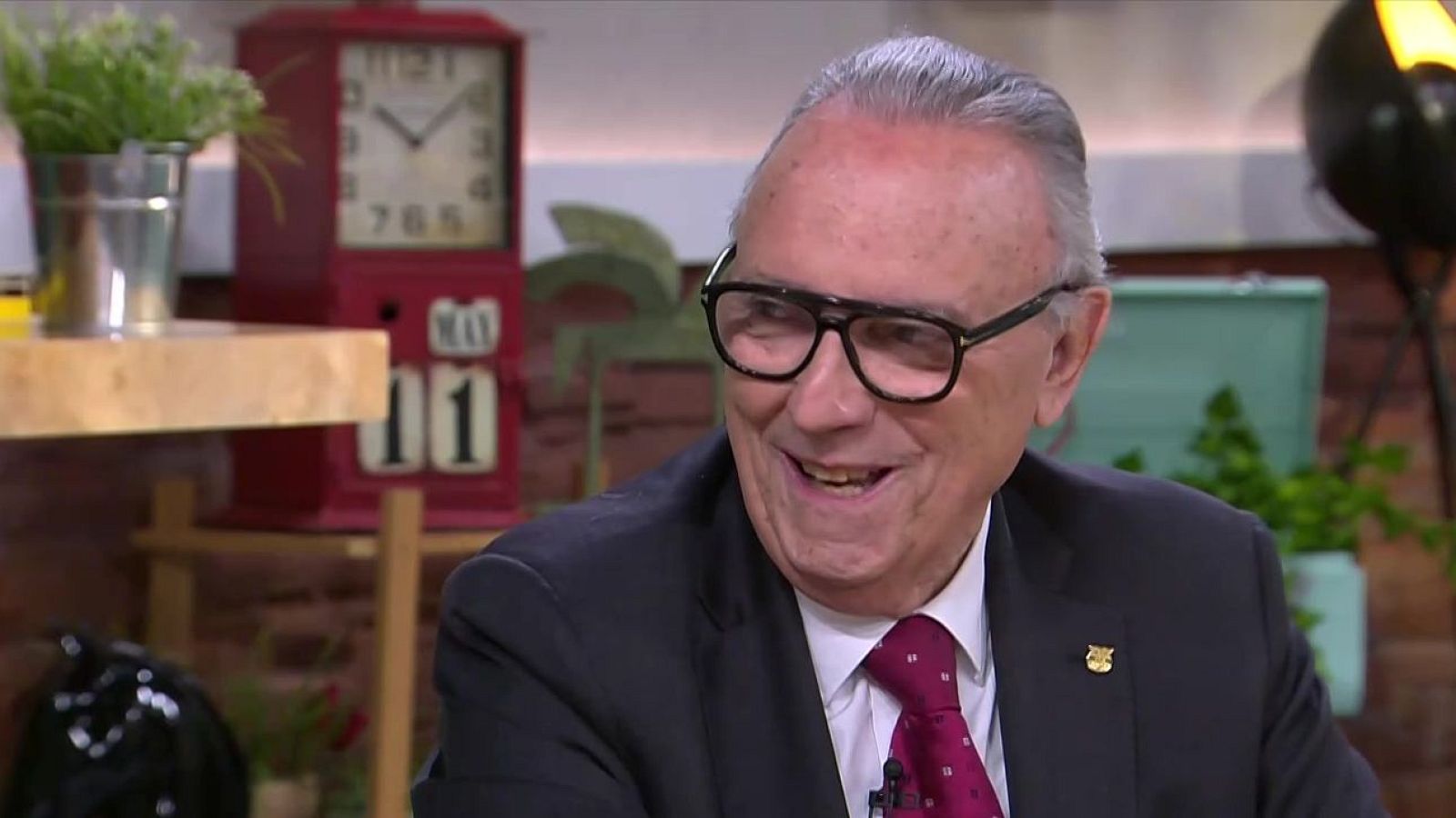 Imatge de Joan Gaspart durant la seva intervenció al programa 'Cafè d'idees'.