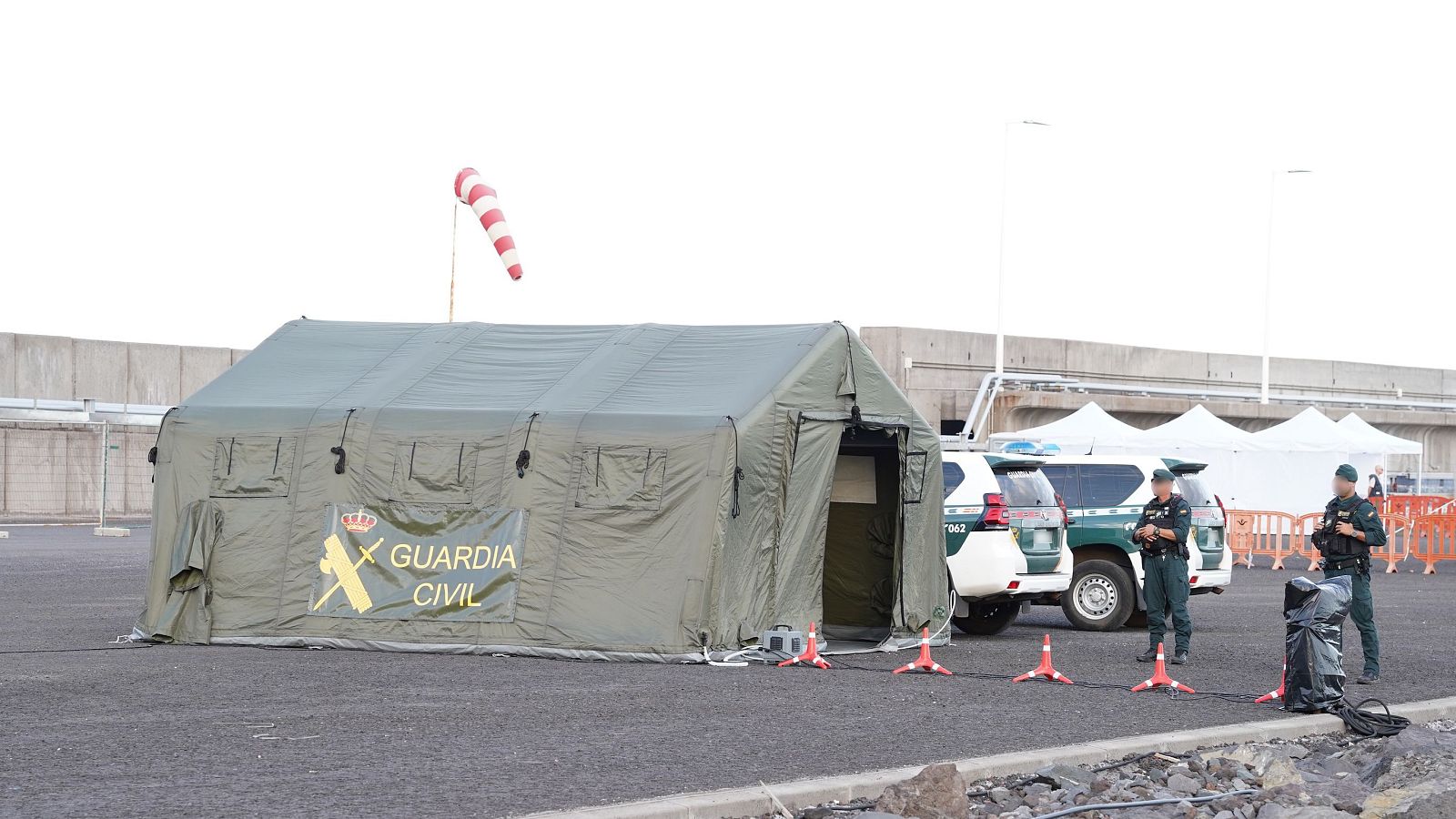 Dispositivo de seguridad, en el puerto de Granadilla