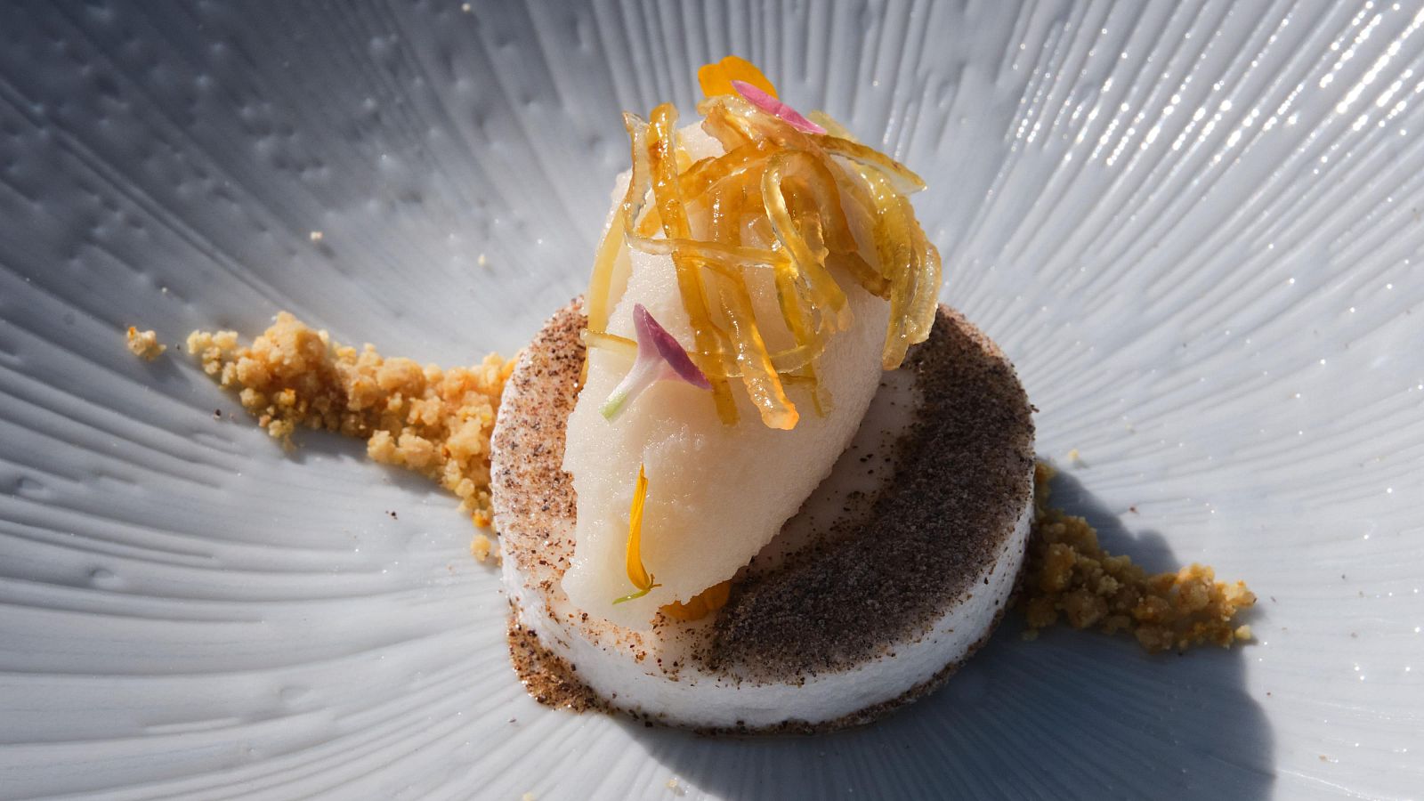 Receta de sorbete de lima con tierra de naranja de MasterChef 14
