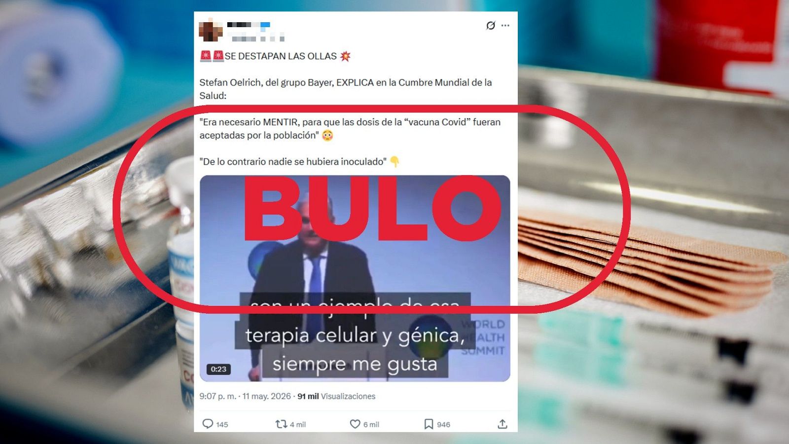 La farmacéutica Bayer no ha dicho que engañaron para vacunar contra el coronavirus