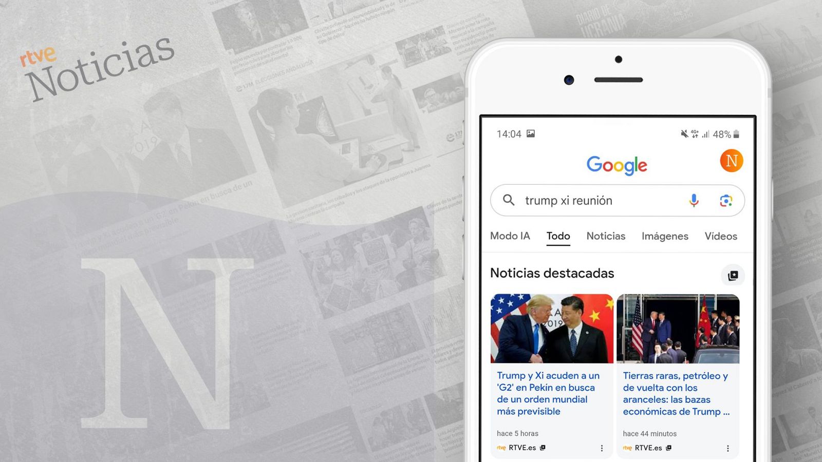 Cómo elegir RTVE como fuente favorita de noticias en Google