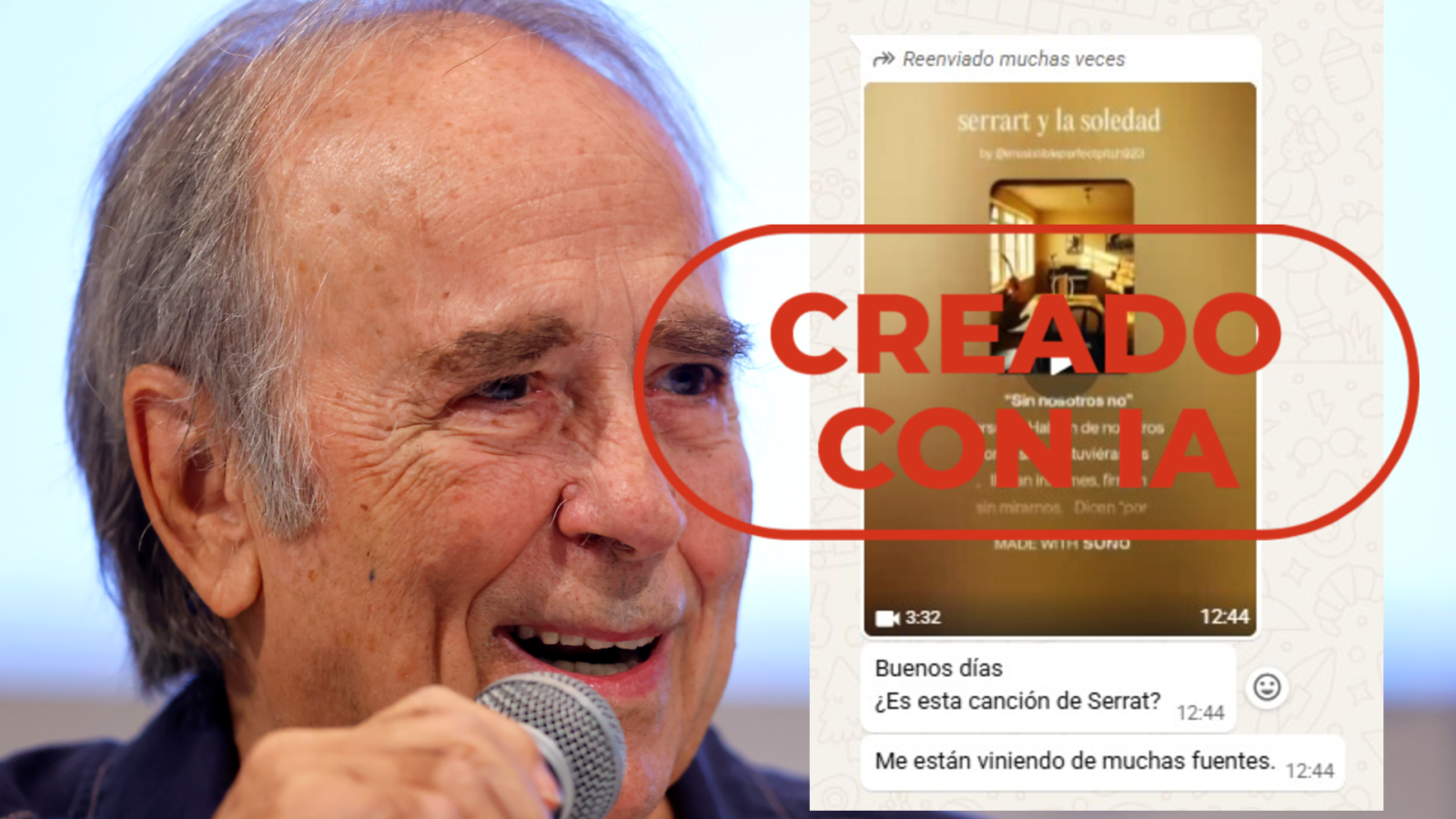 Joan Manuel Serrat no ha creado esta canción sobre la soledad de las personas mayores, es IA