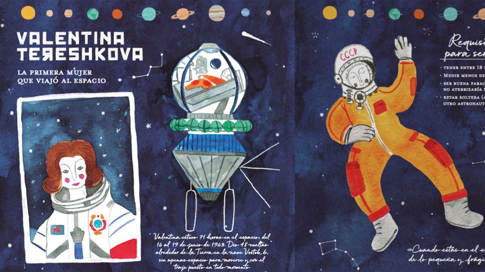 La rusa Valentina Tereshkova fue la primera mujer que llegó al espacio