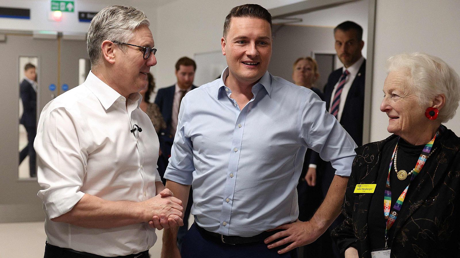 El exministro de Sanidad Wes Streeting junto al primer ministro Keir Starmer.
