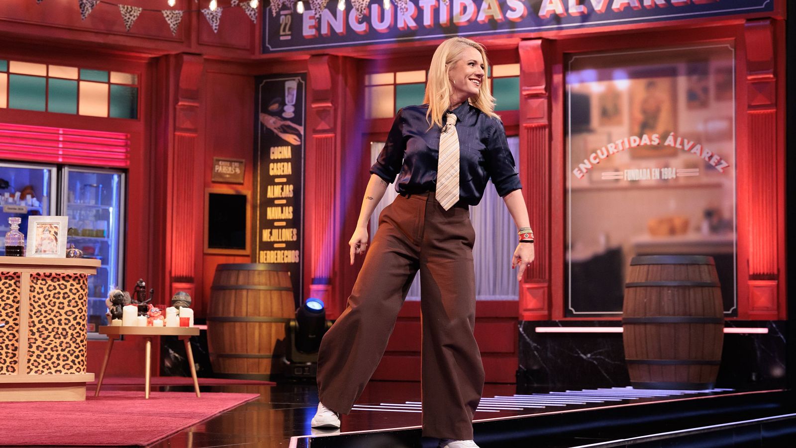 Henar Álvarez, en el plató de 'Al cielo con ella'