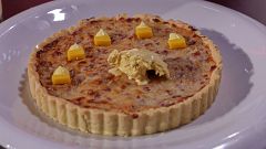 Receta de quiche de jamón y helado salado de mango de Germán en MasterChef 14