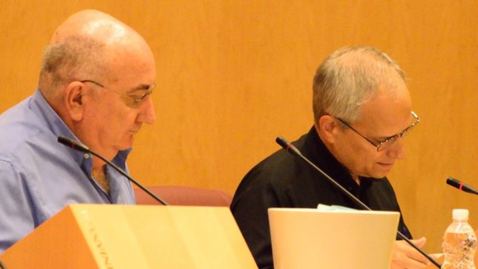 Miguel Ángel Martín y Robert Prevost durante una reunión de trabajo en Roma el año 2013.