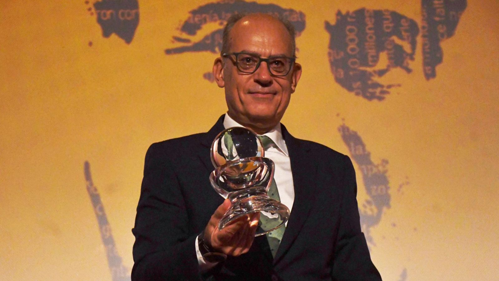 Juan Antonio Guardiola, con el premio