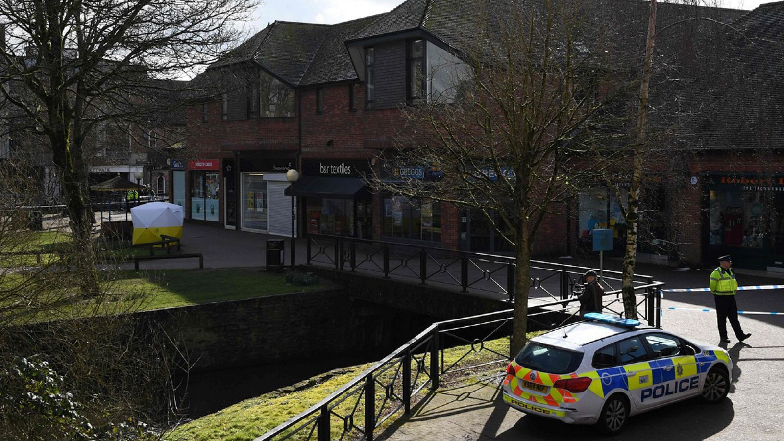 Imagen del lugar donde fueron envenenados el exespía ruso Sergei Skripal y su hija en Salisbury