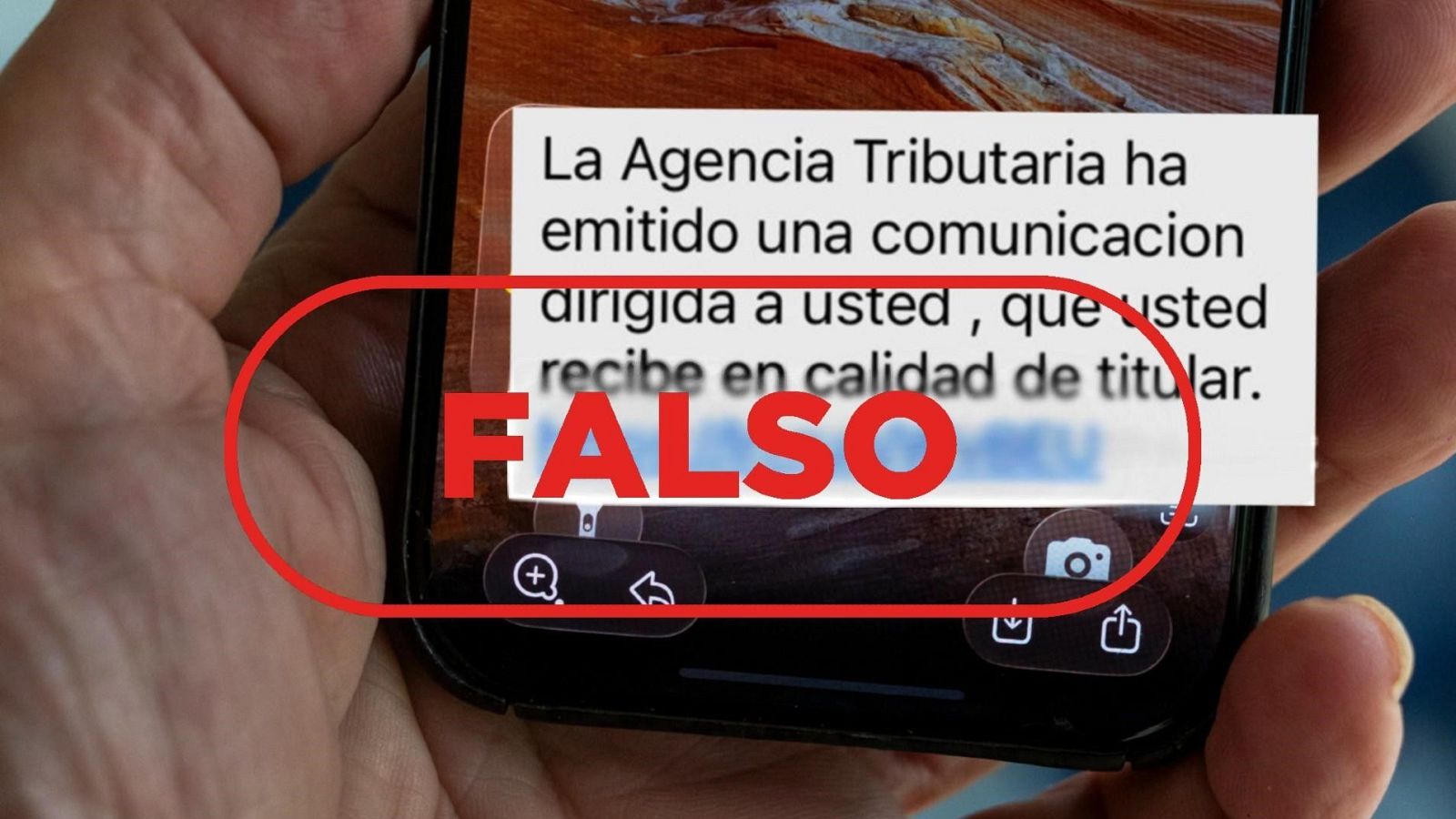 Este SMS no lo envía la Agencia Tributaria, es falso