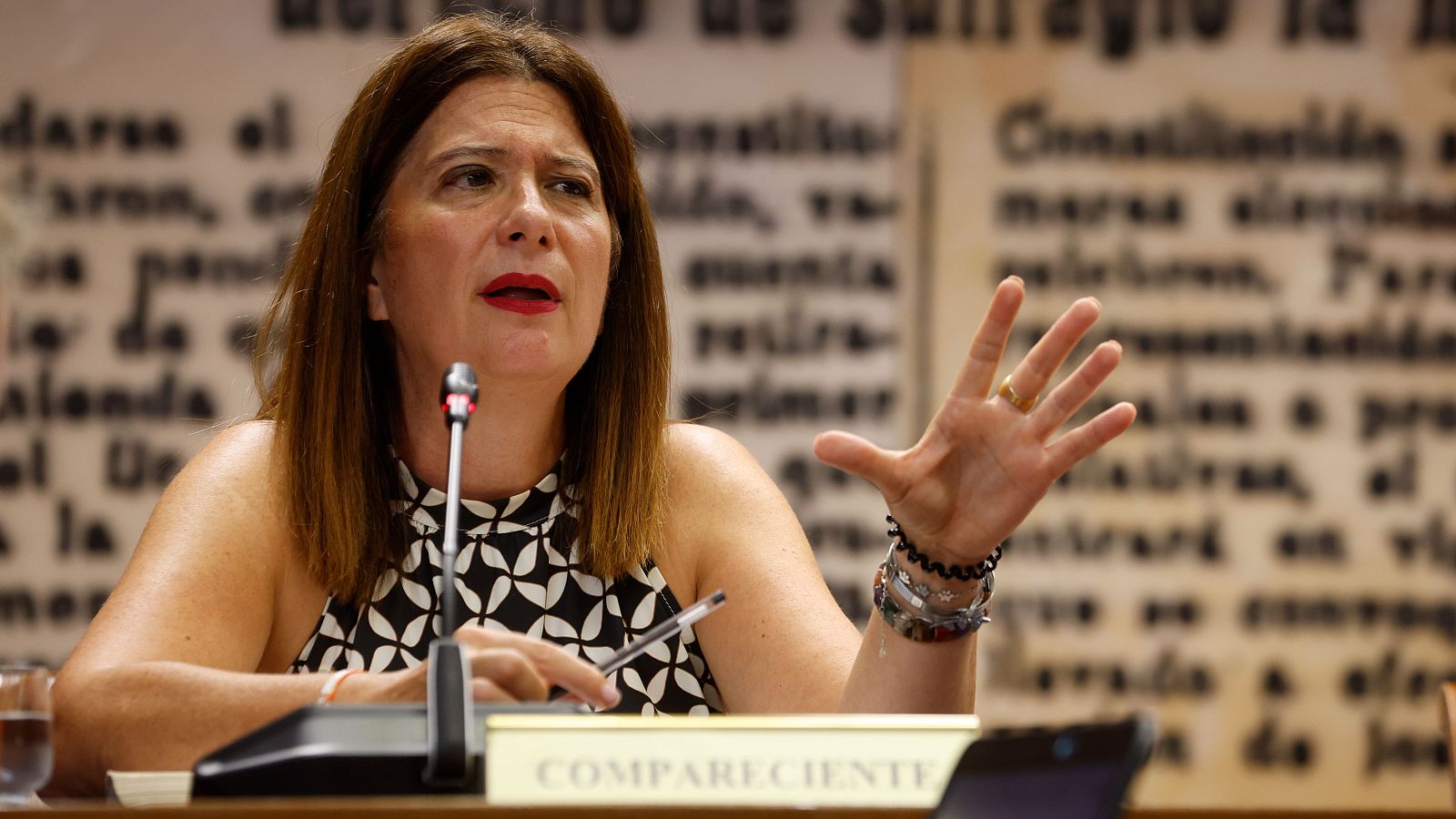 La exmilitante socialista Leire Díez en una comparecencia en el Senado