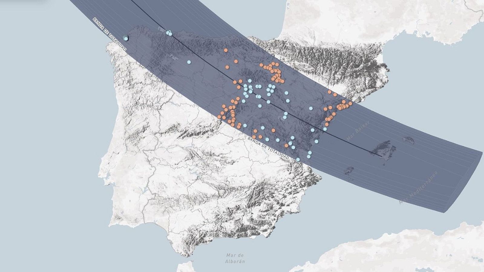 Eclipse solar 2026: dónde ver y mapa con los puntos oficiales
