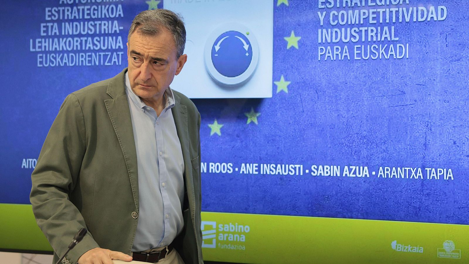 El presidente del PNV, Aitor Esteban, en un acto donde ha afirmado este jueves.