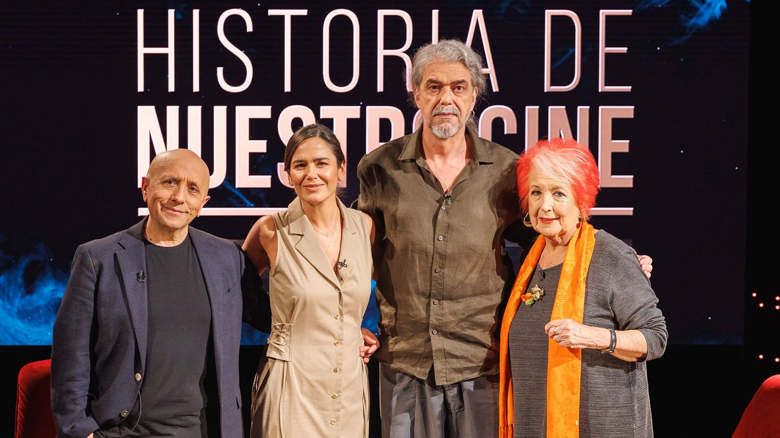 Elena S. Sánchez junto a Luis Alegre, Fernando León de Aranoa y Rosa María Calaf