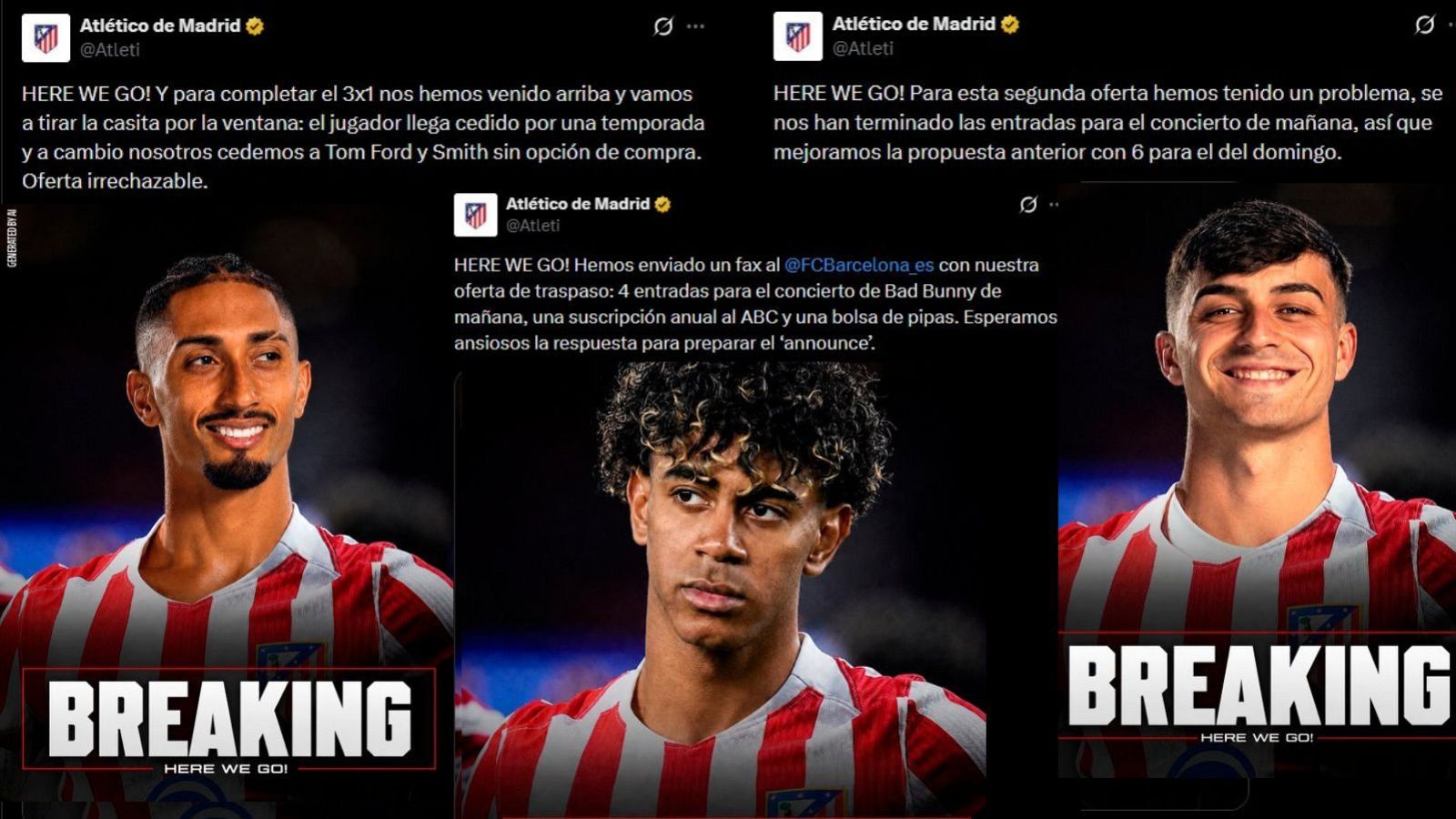 El Atlético de Madrid 'trolea' al Barça y recuerda el caso Negreira
