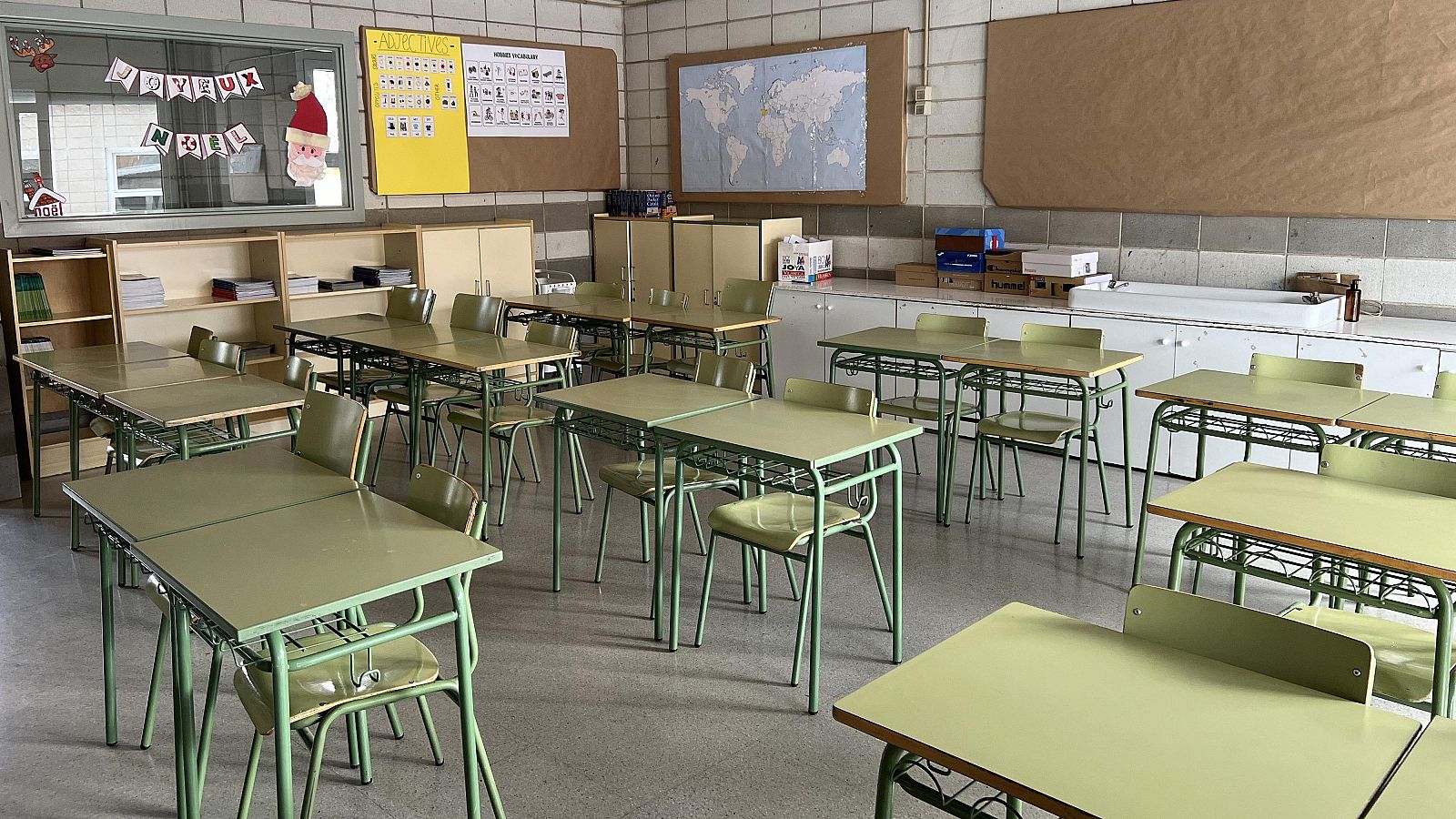 Aula de l'escola Alfons I de Puigcerdà