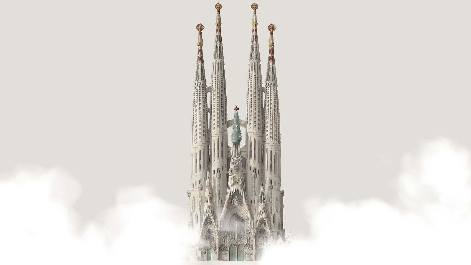 La fachada del Nacimiento de la Sagrada Familia