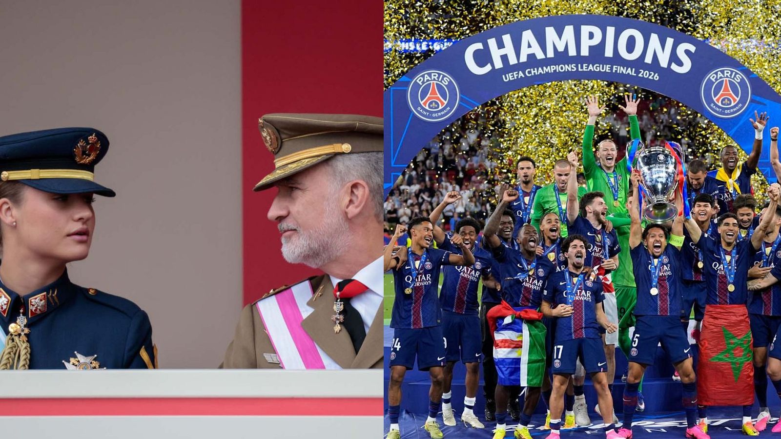 La 1 (16,4%), líder del sábado con el Día de las Fuerzas Armadas y la final de Champions,