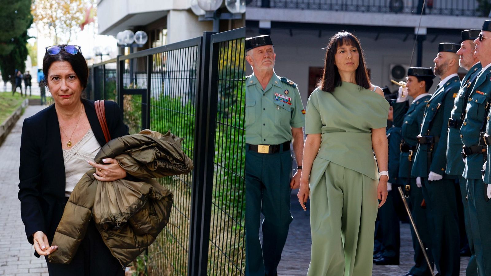 Montaje de Leire Díez y la directora de la Guardia Civil, Mercedes González
