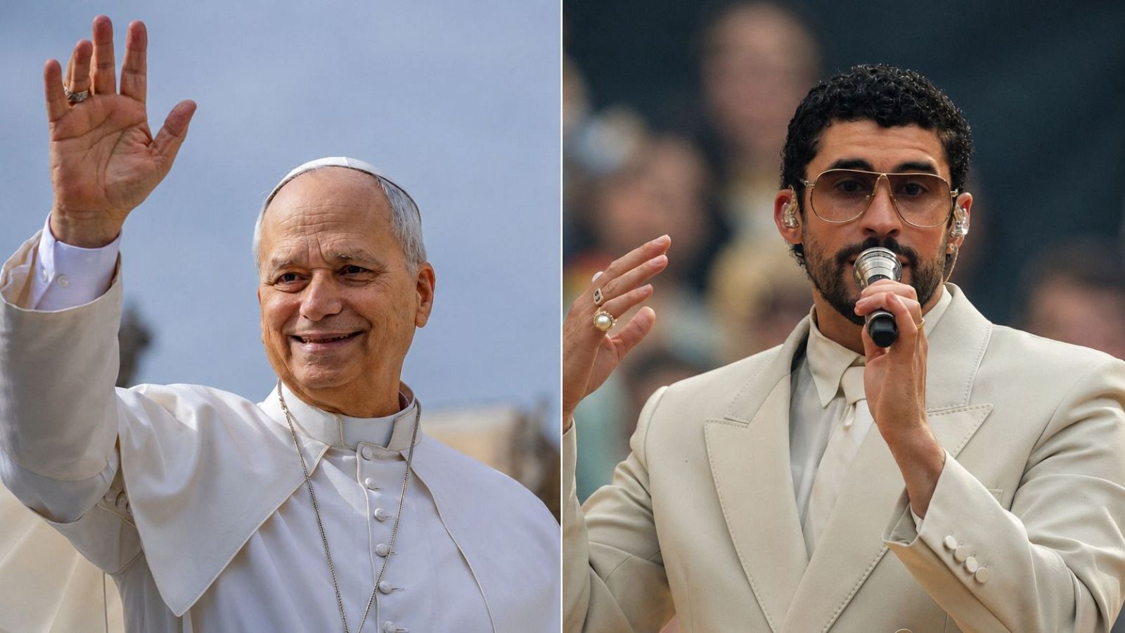 El papa León XIV y Bad Bunny
