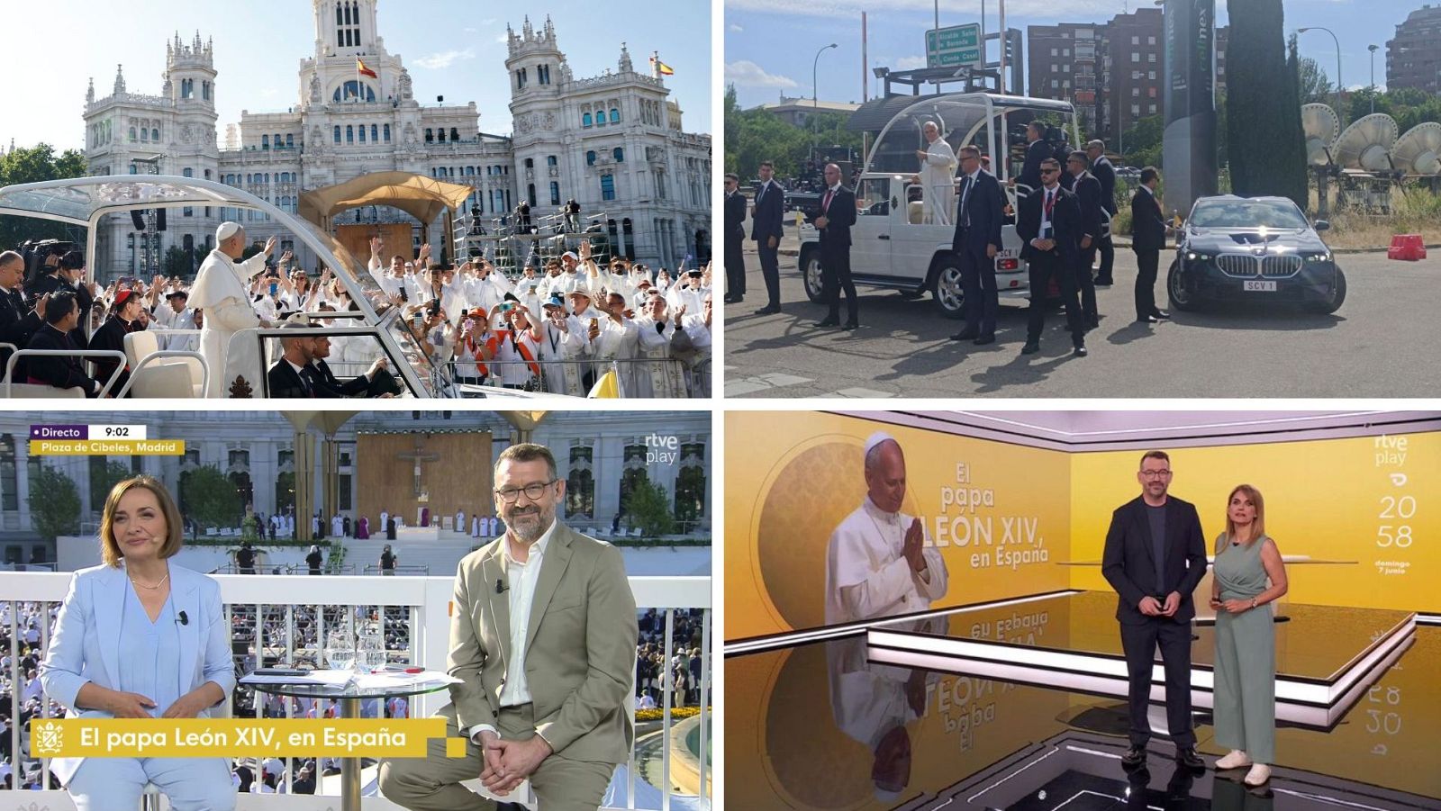 Segundo día de la histórica visita del Papa a España