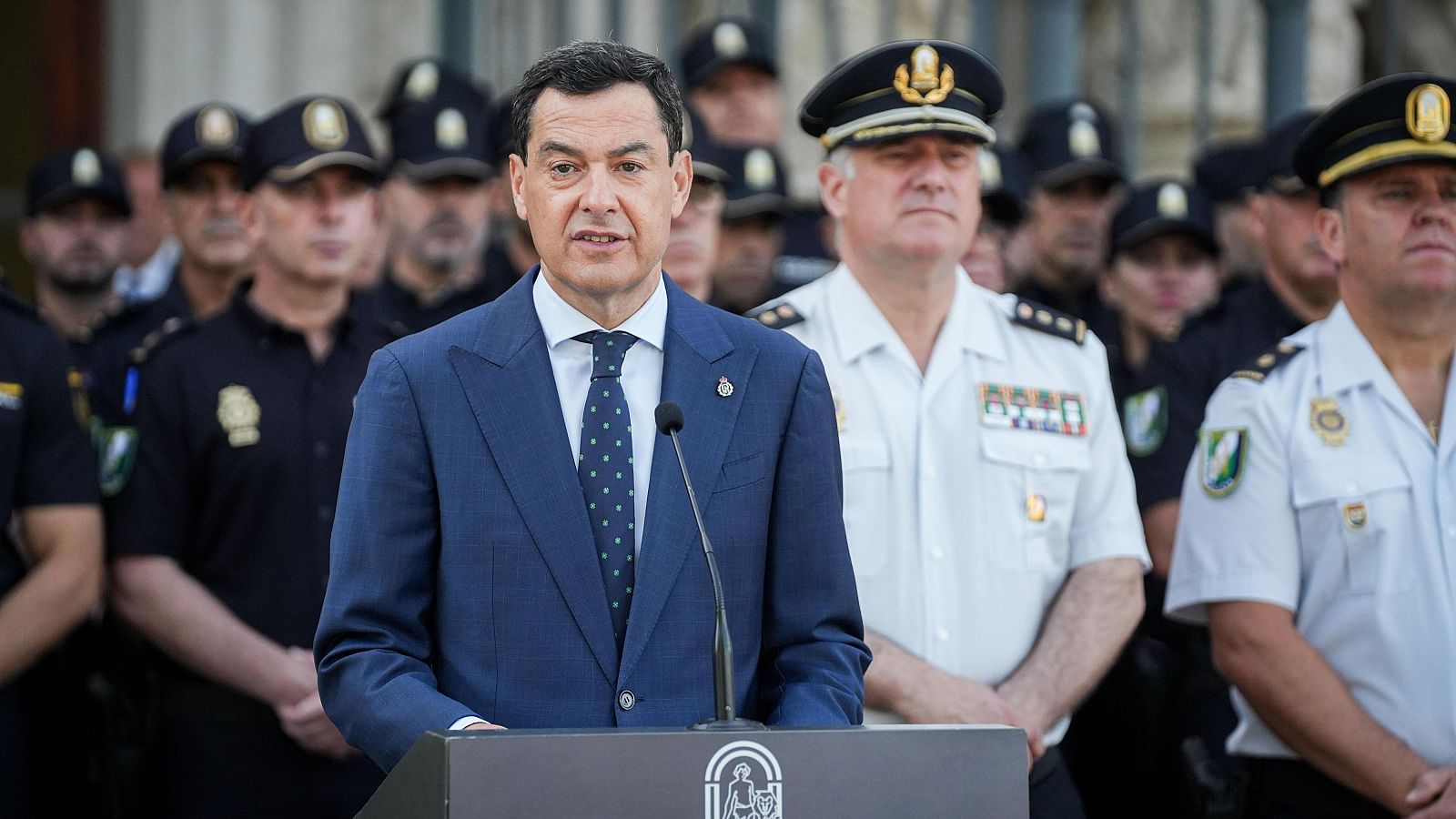 El presidente en funciones de la Junta de Andalucía, Juanma Moreno.