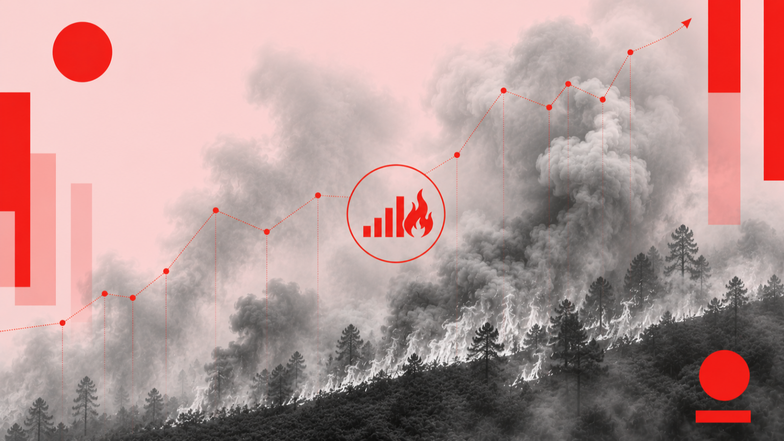 Consulta datos y gráficos sobre la temporada de incendios en España: grandes fuegos forestales, superficie quemada y detalles provincia a provincia.