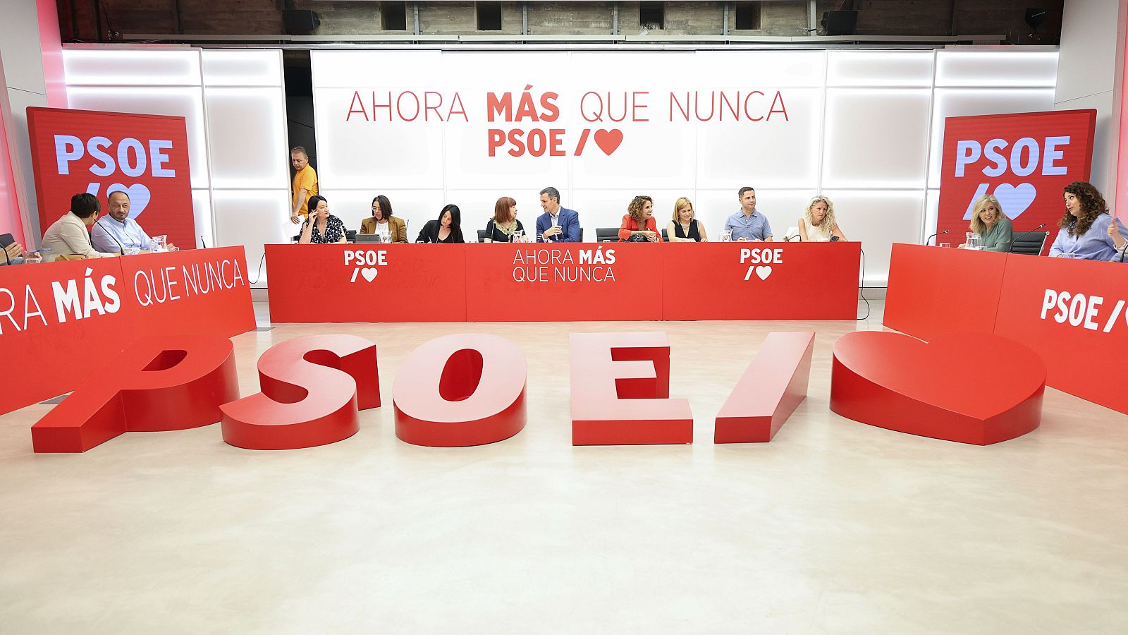 Reunión de la Ejecutiva Federal del PSOE, en su sede de la calle Ferraz.