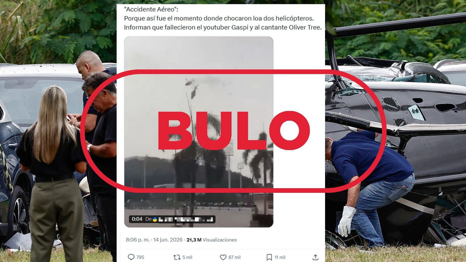 Este vídeo no muestra el accidente en el que han muerto Oliver Tree y Gaspi en Río: es Malasia en 2024