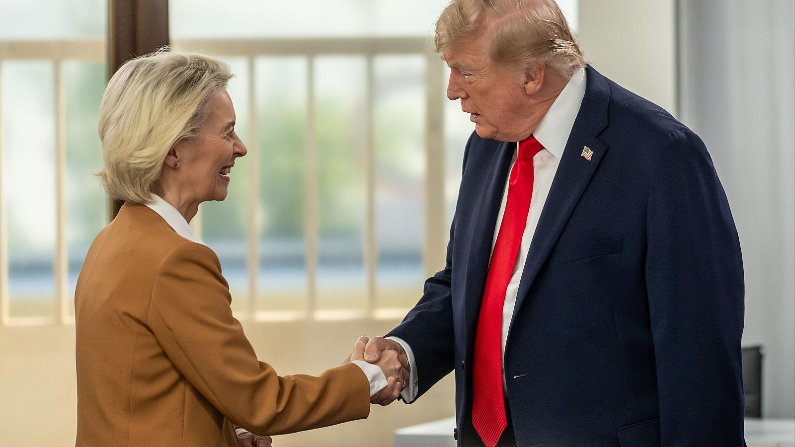 Ursula Von Der Leyen y Donald Trump