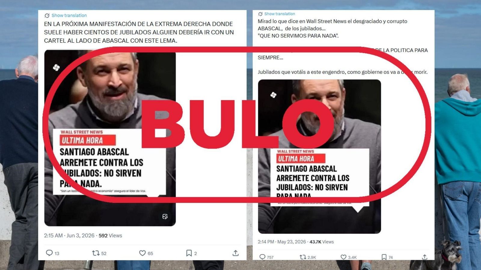 Abascal no ha dicho que los jubilados "no sirven para nada", es un bulo
