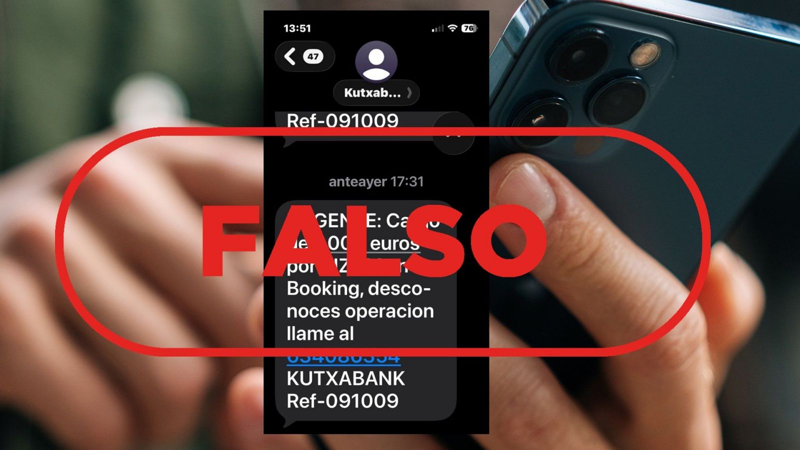 Kutxbank no cobra 1.000 euros con este SMS, es un fraude