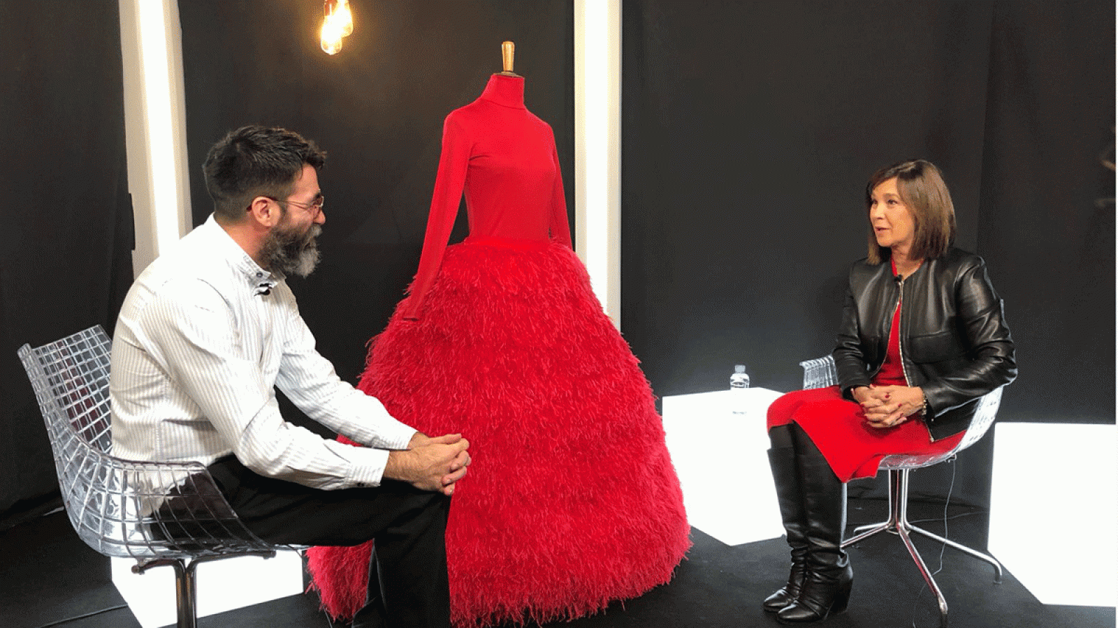 Charo Izquiedo en el plató de RTVE.ES