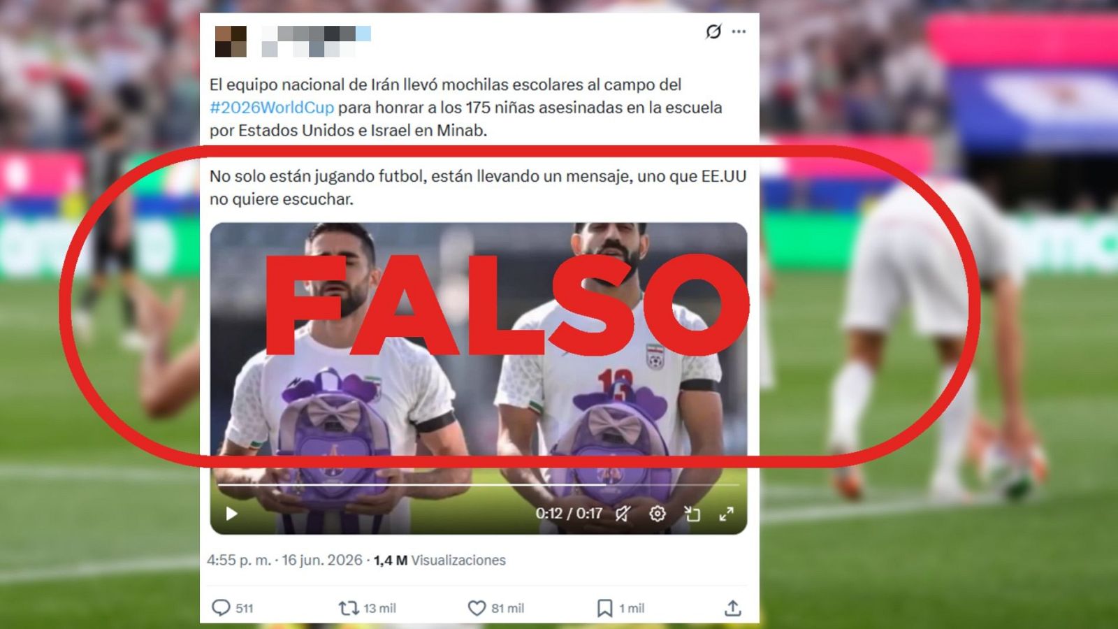 Irán no ha mostrado mochilas en el Mundial por los muertos en Minab, es un amistoso en marzo