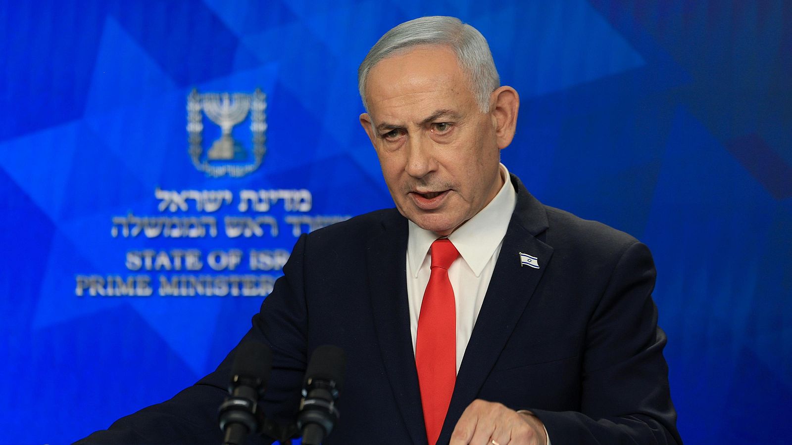 Benjamín Netanyahu, primer ministro de Israel, durante su última comparecencia en Jerusalén