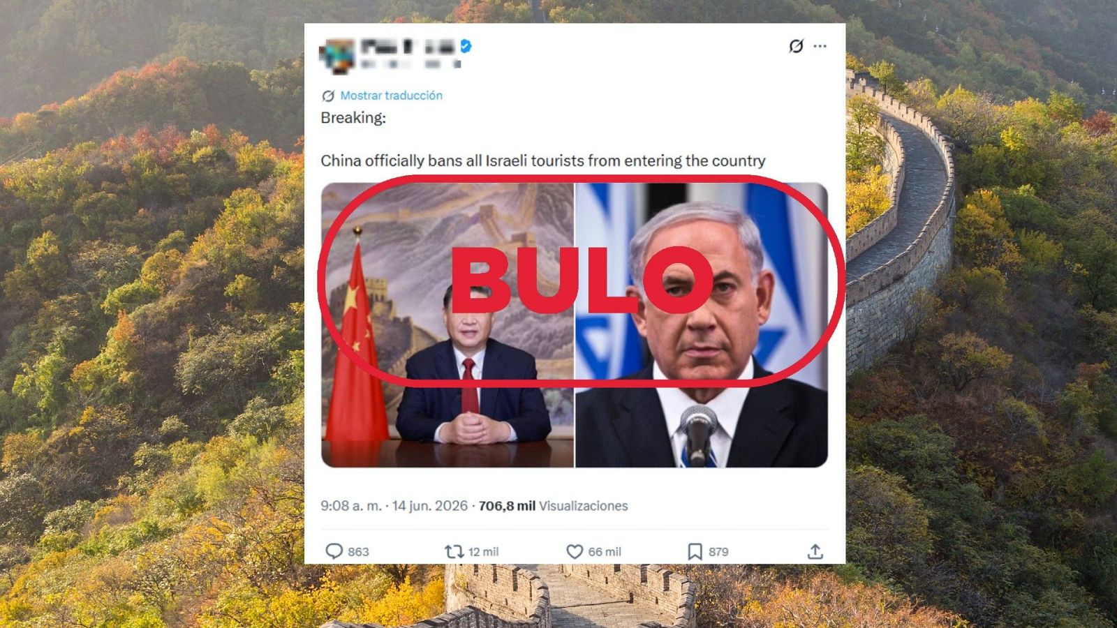 China no ha prohibido la entrada de turistas israelíes, es un bulo