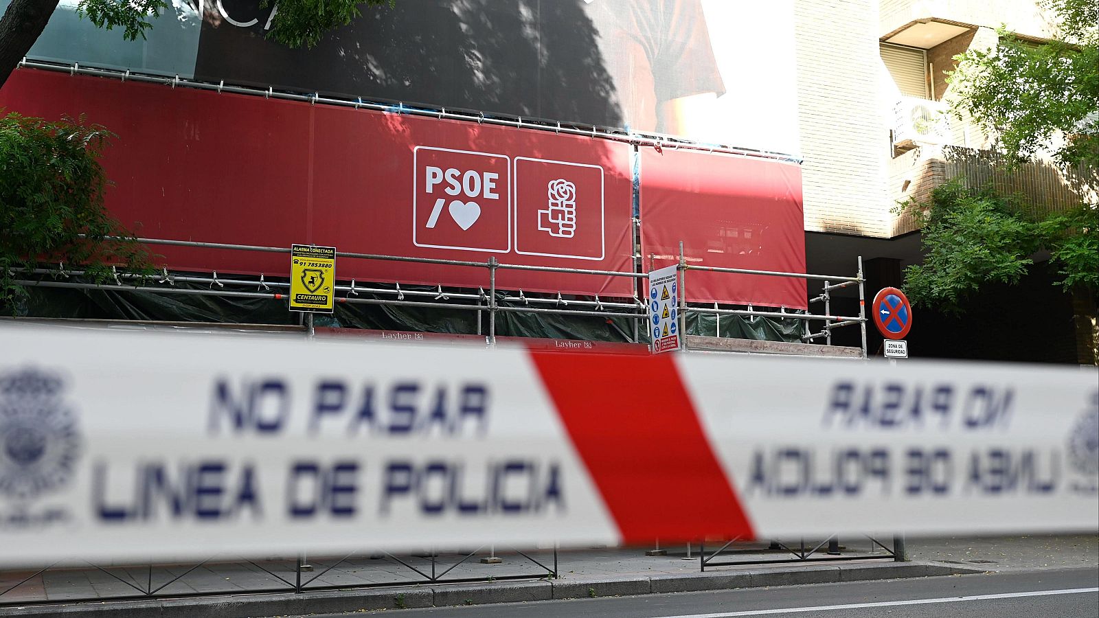 Sede nacional del PSOE en Ferraz.